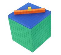 Hohopeti 1Set Math Learning Cubes Soft Foam Block for Early Childhood Development Base Ten System Educational Supplies for Counting Logical Reasoning and Basic Math Skills