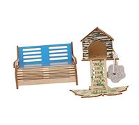 Hohopeti 1set Wooden Hamster House Stairs Toy for Hamsters for Encourages Activity and Boredom