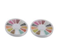 Hohopeti 2 Box Nail Art Caviar Beads Colors DIY Manicure Accessories for Natural and Artificial Nails Multi-functional Small Sequin Beads for Women