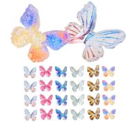 Hohopeti 2 Boxes Miniature Micro Resin Butterflies for Dollhouse Micro Landscape Decorations Tiny Smooth Surface Butterfly Statues for Table Desk Garden Ornament Kit Versatile Mini Decor