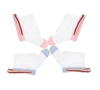 Hohopeti 2 Pairs of Thumb Guard Gloves for Infants Anti-Biting Hand Corrector Thumb Sucking Stopper Soft Fabric Random Stripes Suitable for Babies