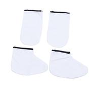 Hohopeti 2 Pairs Paraffin Wax Hand and Feet Treatment Gloves and Covers Cotton Moisture Retention for Spa Care Washable Heat Retaining Hand Treatment Cover Comfortable Skin Nourishing Bath