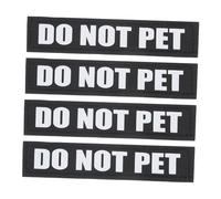 Hohopeti 2 Pairs Reflective Dog Harness Patches Small PU Material Stickers for Vests and Harnesses Outdoor Safety Do Not Pet Tags for Dogs
