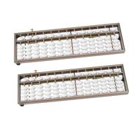Hohopeti 2 Pcs Aluminum Alloy Abacus with Digits Rods Portable Educational Math Learning Tool for Students and Hand-eye Coordination Aid for Early Arithmetic Practice