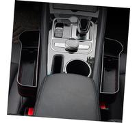 Hohopeti 2 Pcs Car Seat Gap Filler Organizer Multipurpose Storage Box Inserts Between Seats Easy Install Car Interior Storage for Drivers and Passengers Black Leather Design