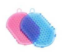 Hohopeti 2 Pcs Double-Sided PVC Massage Gloves Multipurpose Skin Scrubbers for Bath and -Style Design for Meridian Stimulation and Relaxing Massage Easy to Clean