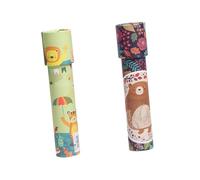 Hohopeti 2 Pcs Educational Kaleidoscope, Funny Cartoon Prism Scope Set, Early Learning Plaything Suitable for Boys, Random Style