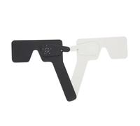 Hohopeti 2-pcs Eye Occluder Plate Kit for Eyesight Exam, Handheld Visual Test Eye Cover Tool Black and White Multi-Function Occluder Plates for Optometry and Vision Testing