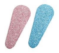 Hohopeti 2 pcs Glitter Nail Scissor Protector Covers with PU Leather Protective and Convenient Nail Scissors Storage Case for Manicure Shears Pink and Blue