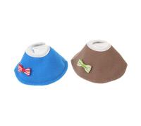 Hohopeti 2 Pcs Parrot Neck Collar Anti-biting Protective Bird Collar for Pet Birds and Easy to Use Suitable for Injury Healing and Pecking Prevention Blue and Brown Random Color