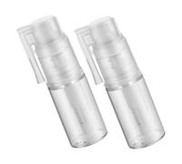 Hohopeti 2 Pcs Plastic Powder Pump Bottles Portable Travel Spray Dispensers for Cosmetic Medicinal and Cleaning Powders Detachable Clear Refillable Hair Styling Mist Containers