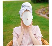 Hohopeti 2 Pcs Soft Coral Fleece Facial Steamer Towels with Button Closure Hot Compress Face Mask Towels for Makeup Removal Skincare Cleansing Lightweight for Travel and Home Use