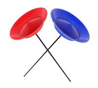 Hohopeti 2 Sets Circus Spinning Plates with Sticks Acrobatic Plastic Juggling Toys Easy to Learn Multifunctional Props for Party and Group Performances Fun Game Set