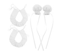 Hohopeti 2 Sets Miniature Hats for Doll Tiny Hats Dolls Dress up Chef Cap Cooking Cap White