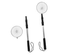 Hohopeti 2 Sets Retractable Stainless Steel Sand Sifter Kit with Large Head Beach Shell Scooping Tools for Easy Shell Collecting Outdoor Sand Shovel with Removable Handle for All Ages