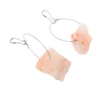 Hohopeti 2 Sets Small Pets Mineral Salt Lick Blocks with Hanging Rope Irregular Shape Natural Salt Chew for Hamster Rabbit Squirrel Teeth Grinding