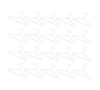 Hohopeti 20 Pcs Miniature Doll Clothes Hangers White Garment Rack for Dollhouse Wardrobe Skirts Dresses Organizer for Display
