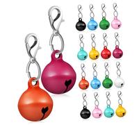 Hohopeti 20 Pcs Multi-color Pet Collar Bells Copper Hanging Charms for Cats and Dogs Crisp Sound Accessories for Pet Collars Colors Festive and Attention-grabbing