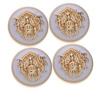 Hohopeti 20 pcs Vintage Metal Buttons Decorative Suit Buttons for Jackets Coats Uniforms Sturdy Rust-Resistant Craft Accessories with Classic English Style