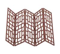 Hohopeti 20 Scale Mini Folding Screen Divider for Dollhouse, Vintage Oriental Chinese Art Room Divider, Small Traditional Miniature Decor for Doll Furniture and DIY Scenes