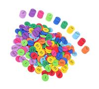 Hohopeti 200pcs Colored Number Discs Math Counting Accessories Early Learning Cognitive for Home Kindergarten Versatile Educational Game Props for Color Recognition and Place Value Skills