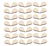 Hohopeti 200pcs Natural Teardrop Wood Pieces Unfinished Blanks for Crafting Painting Embellishments DIY Jewelry Rustic Wooden Craft Supplies