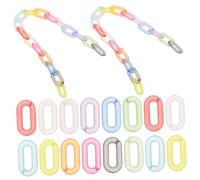 Hohopeti 200pcs Rainbow Matte Linking Rings Durable Quick Connect Oval Twist Link Rings for DIY Crafts Jewelry Purse Bag Chains and Eyeglasses Versatile Accessories for Any Occasion