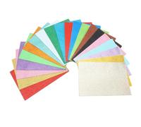 Hohopeti 20pcs A4 Gold Glitter Craft Foam Sheets Set, Self-Adhesive and Non-Adhesive DIY Glitter Paper for Handmade Decorations and Folding Crafts