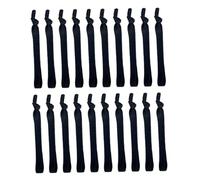 Hohopeti 20pcs Adjustable Black Rubber Band Hair Bands Men Simple Design Skin-friendly Ponytail Holder Hair Accessories for Outdoor Sports Training