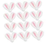 Hohopeti 20pcs Adorable Bunny Ear Hairpin Decor DIY Craft Accessories for Hair Clips Rabbit Ear Embellishments for Easter and Creative Projects