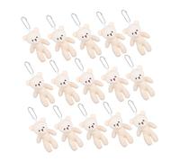 Hohopeti 20pcs Bear Keychain Stuffed Bear Pendant Bulk Bag Supply Cute Hanging Ornament Decoration for Backpack Car Keys