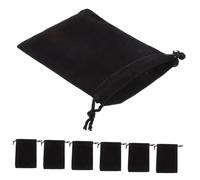 Hohopeti 20pcs Black Velvet Drawstring Bags Fabric Pouches for Jewelry Storage Packaging Scratch-resistant Craft Bags with Secure Closure for Party and Wedding Use