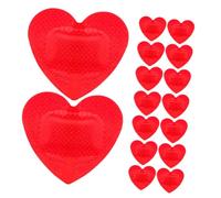 Hohopeti 20pcs Breathable Heart Shaped Bandages for Wound Care Snug Fit Plasters Cute Ventilated Patches for Skin Protection and Healing