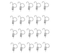 Hohopeti 20pcs Cage Door Fixed Hooks for Rabbit Hutch Multi-purpose Spring Hooks Steel Utensil Hangers for Small Animal Cages Prevent Escape Indoor Use