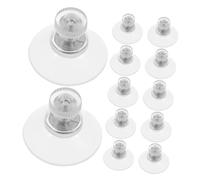 Hohopeti 20pcs Clear Wall Mounted Suction Cup Hooks with Heavy Duty Suction Pads and Threaded Screws for Kitchen Bathroom Bedroom Living Storage and Organization
