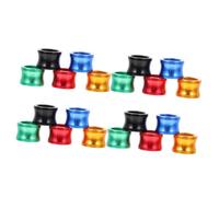 Hohopeti 20Pcs Colorful Aluminum Homing Pigeon Leg Rings Bird Bands for Identification Easy to Use Private Pigeon Supplies with Black Red Gold Blue Green Tags