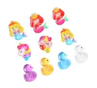 Hohopeti 20pcs Colorful Duckling Resin Miniatures for Micro Landscape Diy Craft Decorations Party Favors Cute Aquarium Figures