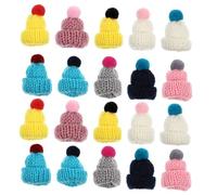 Hohopeti 20Pcs Delicate Miniature Hats Adorable Tiny Doll Hats for DIY Crafts Lovely Decorative Accessories for Parties Festivals and Home Decor