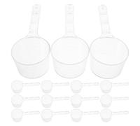 Hohopeti 20pcs DIY Facial Mask Measuring Spoon Set Transparent Plastic Graduated Scoop for Accurate Powder Liquid Measurement Reusable Multi-purpose Tool for Skincare Baking Hair Dye