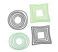 Hohopeti 20pcs Floating Plant Barrier for Aquarium Fish Tank Floating Fish Decor Isolation Circles with Black Green Round and Square Rings for Betta Turtle Tanks to Protect Plants and
