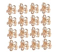 Hohopeti 20pcs Golden Flower Hair Clip Hair Barrettes Gold Accessories Flower Tiny Clips Gold Cute Metal