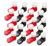 Hohopeti 20pcs Mini Santa Boots Resin Figurines for Christmas Decor and Dollhouse Accessories Miniature Shoes for DIY Crafts Festive Holiday Props with Design and Space-saving