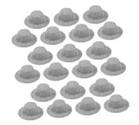 Hohopeti 20pcs Miniature Jazz Top Hats Silver Mini Doll Hats for DIY Crafts Party Decorations Delicate Soft Touch for Dollhouse and Creative Handmade Projects