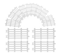 Hohopeti 20pcs Miniature Plastic Farm Fence Set White Small Fence for Dollhouse and Micro Landscape for Tabletop Scene Layout