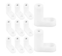 Hohopeti 20pcs Plastic L-Shaped Mounting Feet for PCB Stand Offs, Motherboard Circuit Board Cabinet Pegs, Compatible with Arcade Gaming Consoles and Claw Machine Control Boards, White
