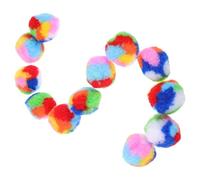 Hohopeti 20pcs Plush Rainbow Cat Balls Interactive Kitten Play Exercise Pet for Indoor Cats Lightweight Fun Training