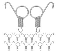 Hohopeti 20pcs Small Metal Cage Spring Hook Latches for Rabbit Dog Kitten Doors Sturdy Feed Box Fixing Locks with Easy Quick Installation for Home Animal Enclosures