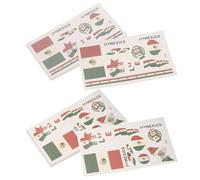 Hohopeti 20pcs Small Mexico Flag Tattoos Mexican Flag Temporary Tattoos for Independence Day Party Favor Boys and Girls Adults Football Matches