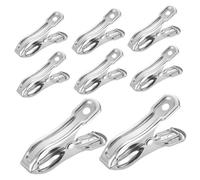 Hohopeti 20pcs Stainless Steel Greenhouse Clamps Garden Clips for Windproof Shade Cloth Multi-use Plant Support and String Light Holder Clips for Indoor Outdoor Use