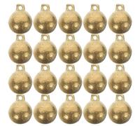 Hohopeti 20pcs Tiger Head Copper Bells Loud Rust Resistant Multi-use Small Bells for Pet Collar Decoration and Crafting with Golden High-class Copper Material
